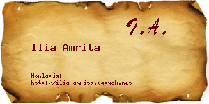 Ilia Amrita névjegykártya